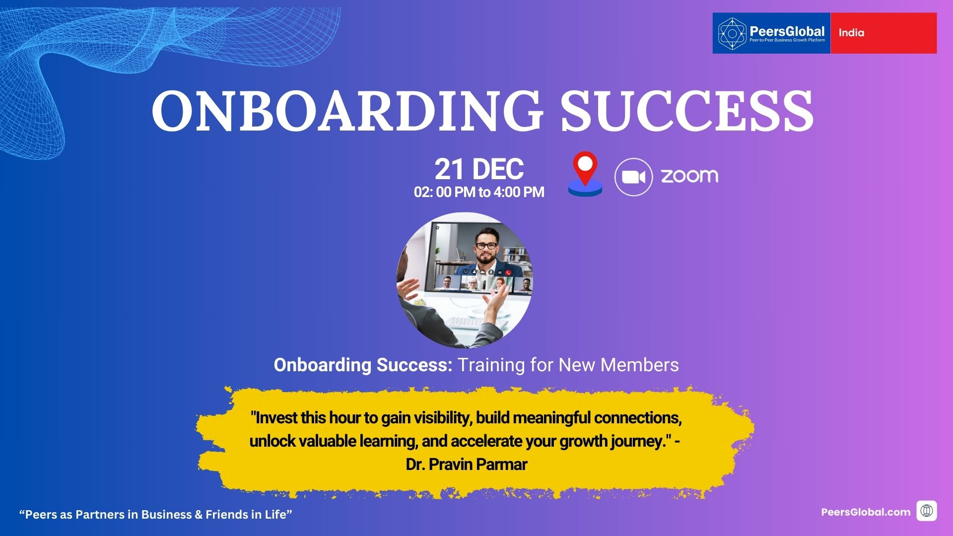 Onboarding Success- Peers Global Platform